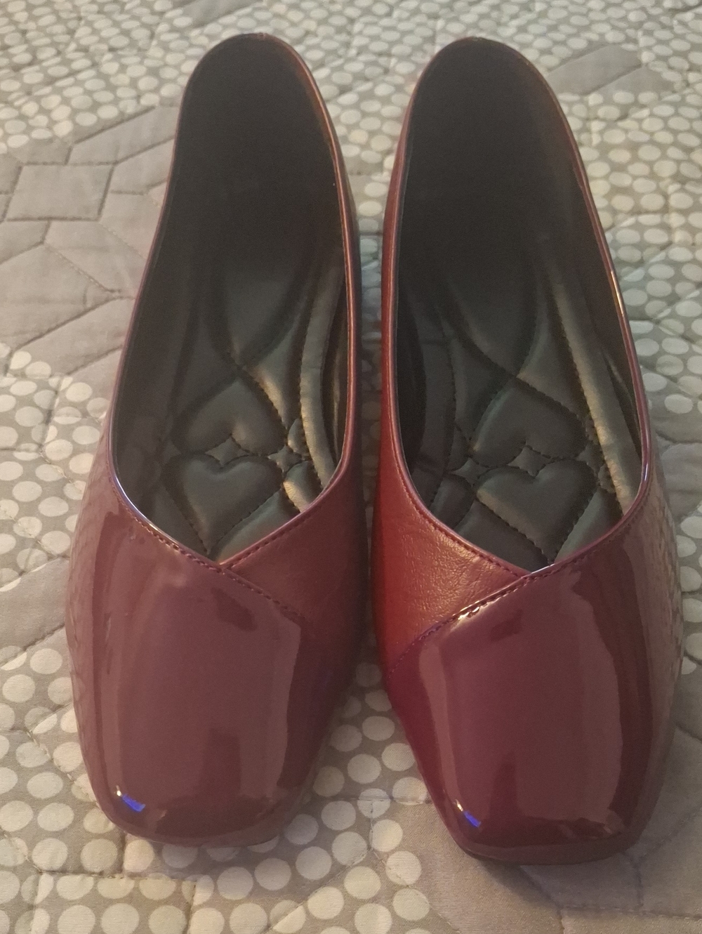 Women’s Burgundy Patent Ballet Flats